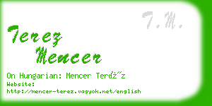 terez mencer business card
